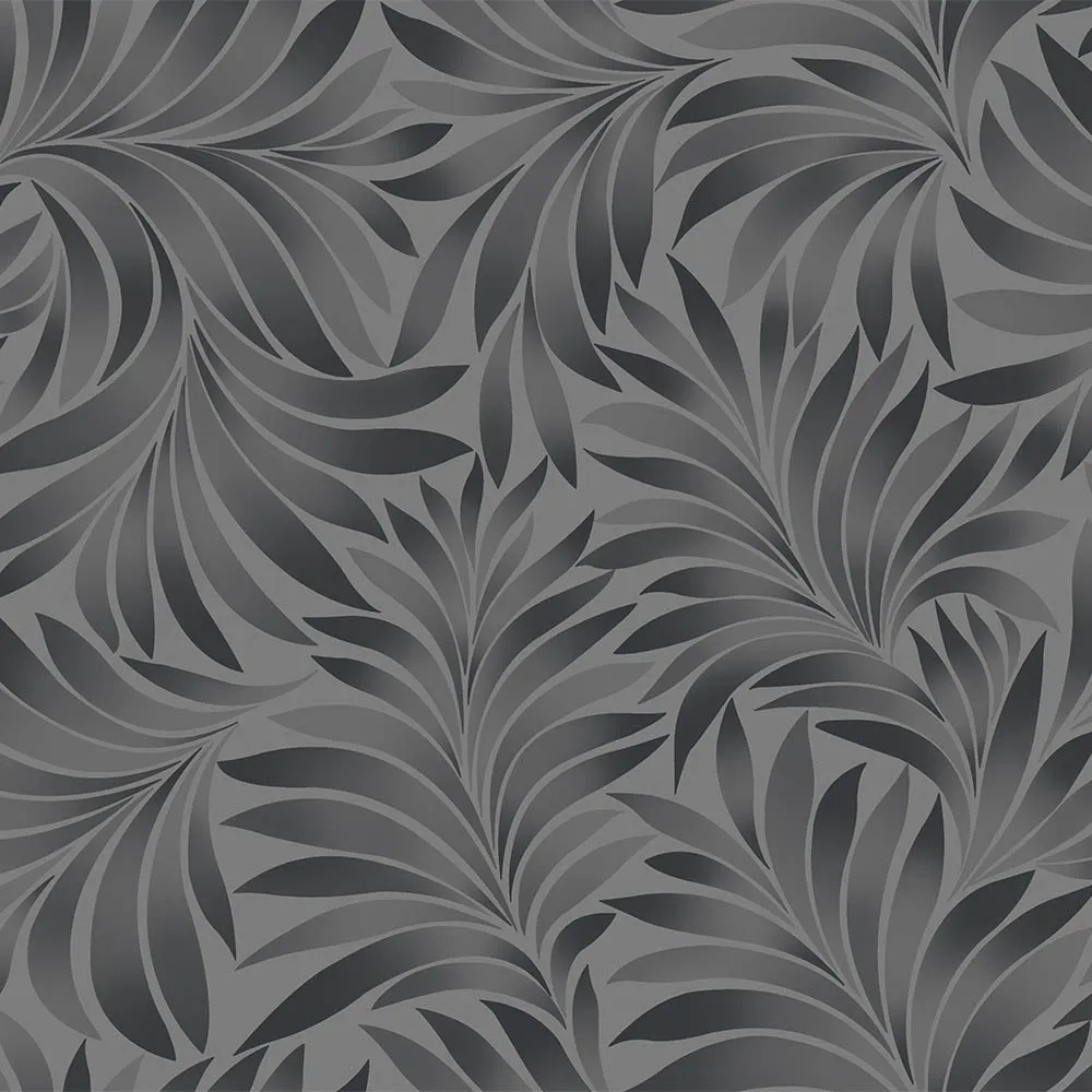 Gray Embossed Wallpaper – Flocked Velvet (7812-4)